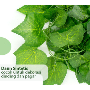 AESTHETIC - Daun Palsu/Plastik/Tanaman Rambat Type Anggur (12pcs) - TERCANTIK