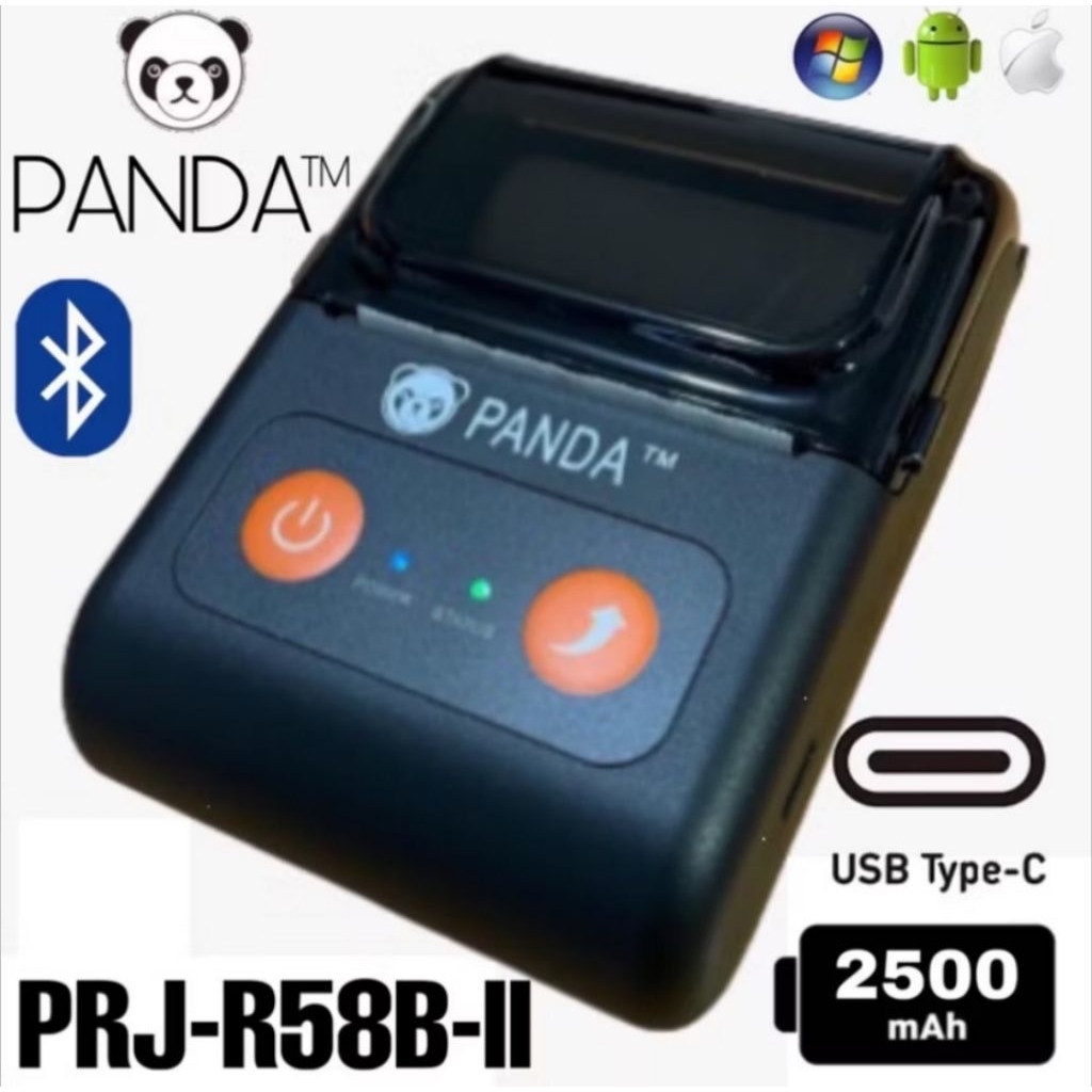 printer panda PRJ-R58B portable printer bluetooth terbaru