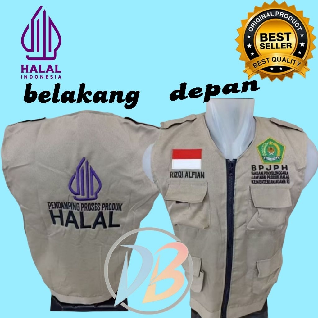 rompi bpjph terbaru rompi pendamping produk halal