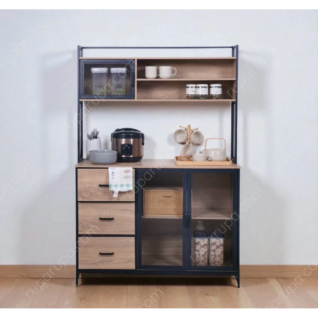 Horvat Kabinet Dapur High - Hitam