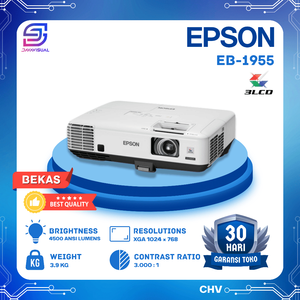 [JaVis] PROYEKTOR SECOND EPSON EB-1955 LCD 4500 XGA SECOND