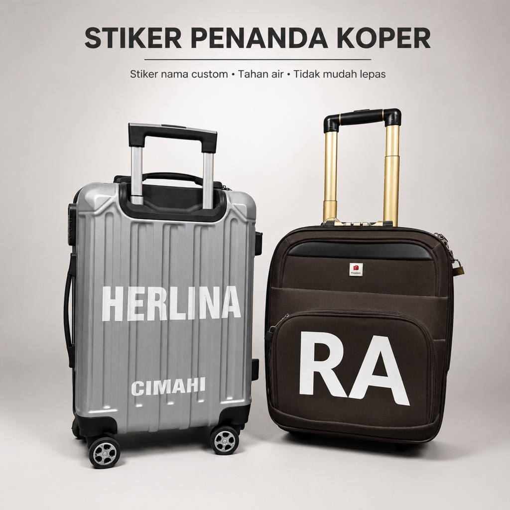 Masseri - stiker koper Nama Untuk Koper agar tidak tertukar / stiker koper / koper untuk haji dan um