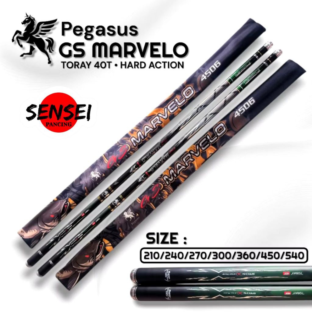 JORAN TEGEK CARBON PEGASUS MARVELO RUAS PANJANG ACTION / SPEK KAKU