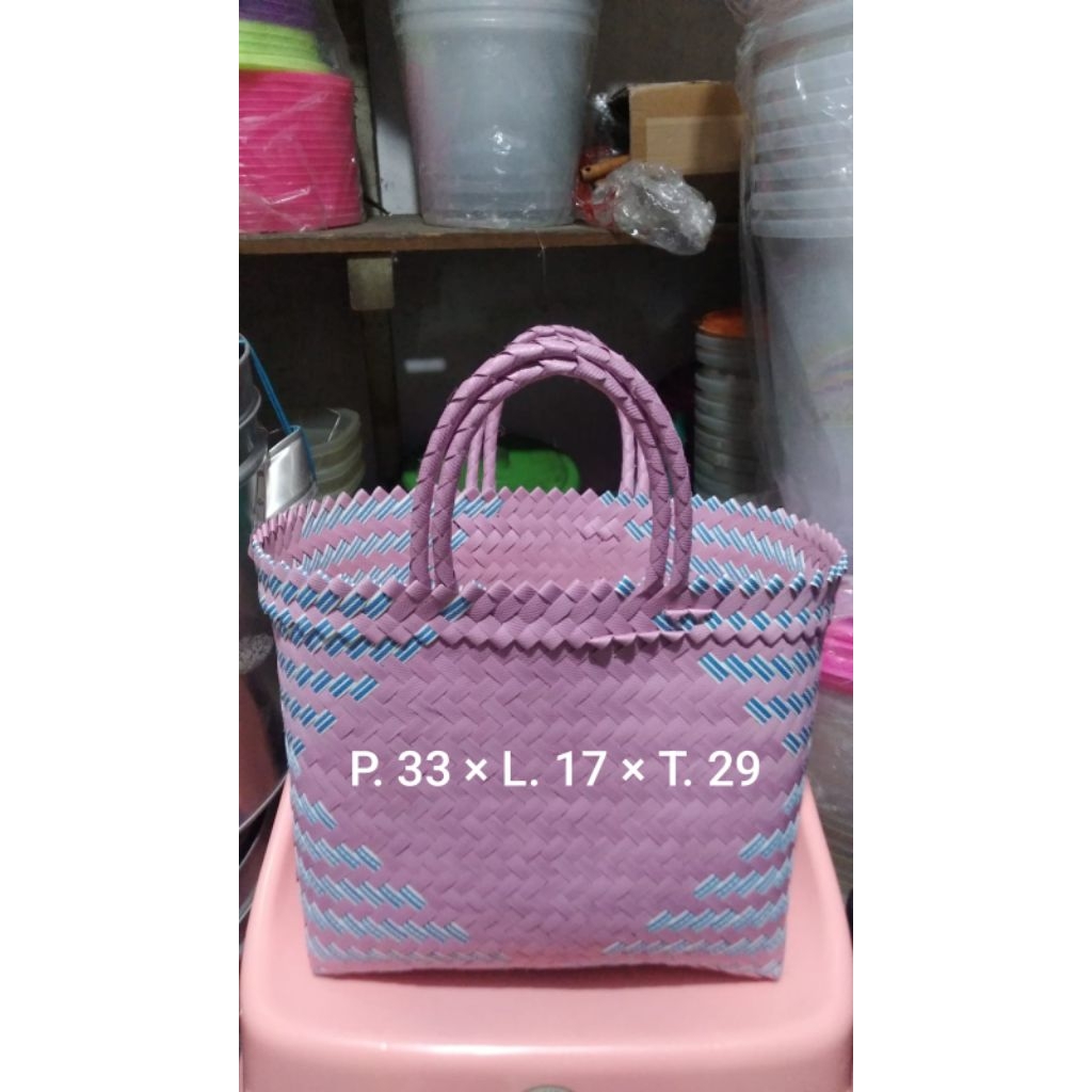 Tas Anyaman Lurik / Tas Anyaman Serbaguna / Tas Sembako / Tas Belanja