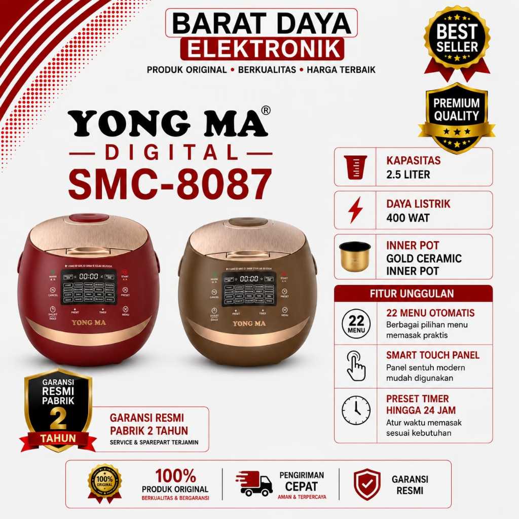 Yong Ma Rice Cooker Inner Pot Gold Ceramic 2 Liter SMC8087