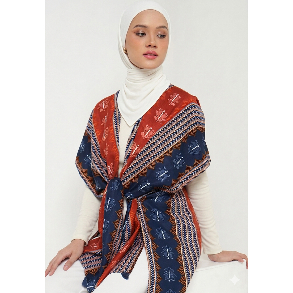 LUXOR KAIN - Viscose Premium Outerwear | Chantily Lace Outerwear | Lengan Pendek Motif Beragam | Ele