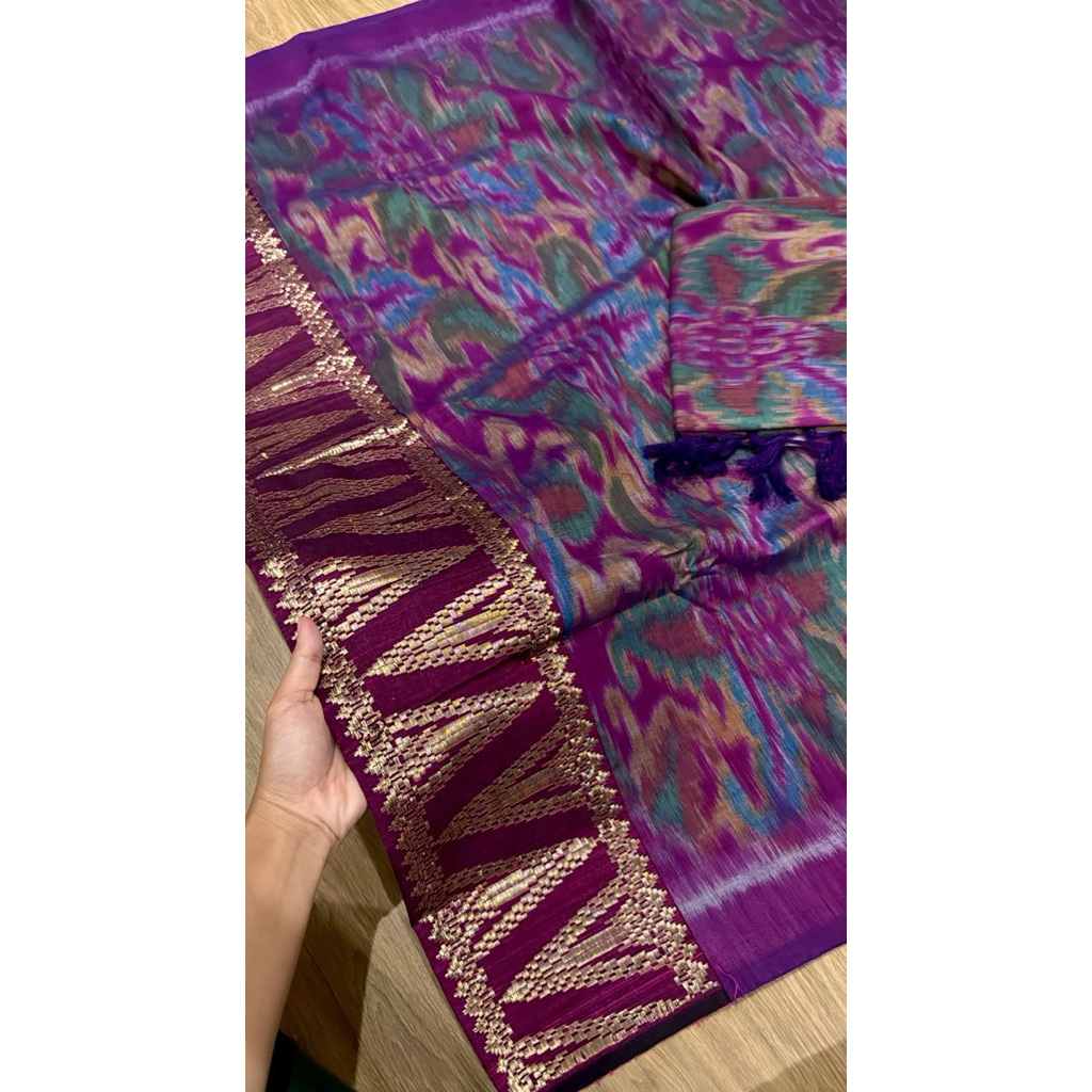 KAMEN ENDEK SET SELENDANG REBONG SONGKET ORI//ENDEK TENUN SET SELENDANG
