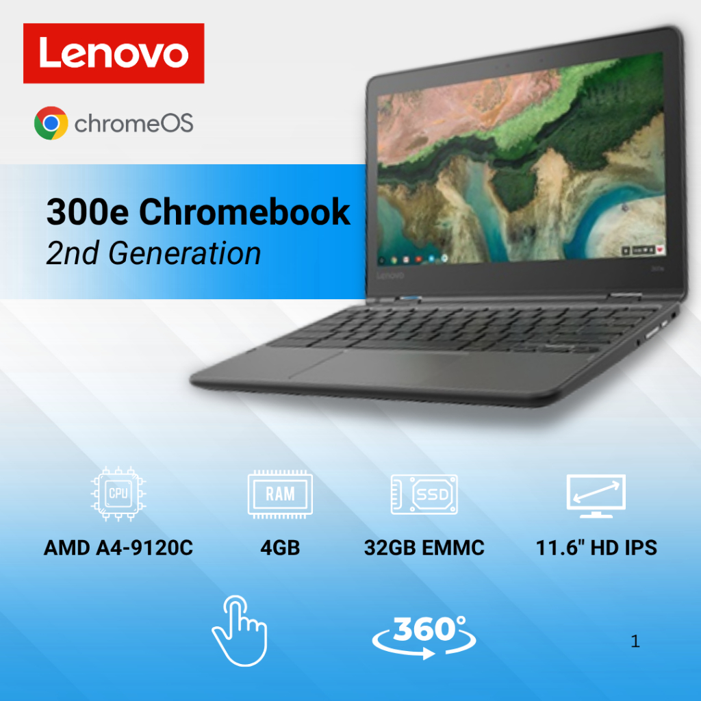 Lenovo Chromebook 300e Gen 2 Flip 360 Touchscreen