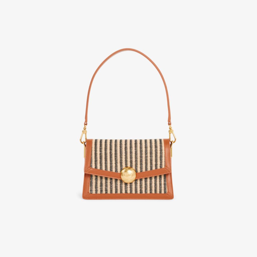 Lacoste Women's Summer Pack Raffia Shoulder Bag / Tas Selempang & Bahu Wanita - Brown