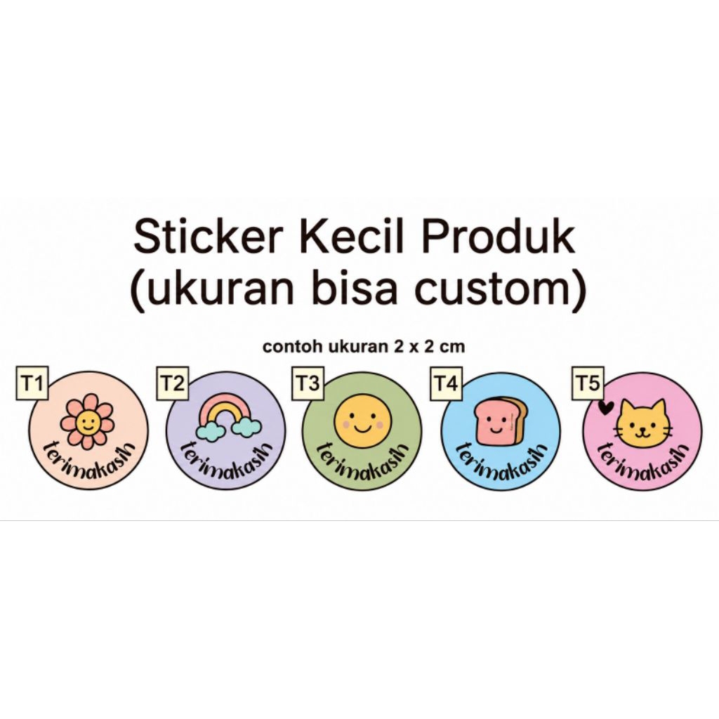 STICKER THANKYOU Kue basah dus kue bolu | Sticker Toples Bumbu | Custom sticker Kecil untuk usaha ku