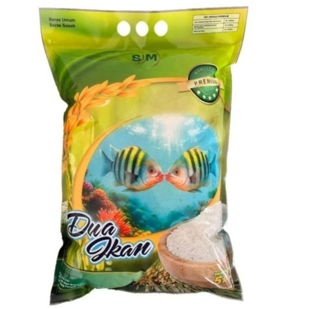 BERAS DUA IKAN BERAS PREMIUM 5 KG - SURABAYA