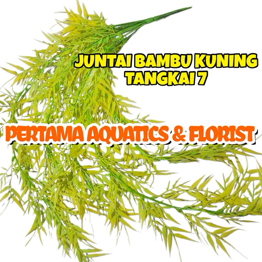 JUNTAI BAMBU PLASTIK X7/ Juntai Bunga Plastik/ Juntai Daun Rambat Plastik/ Juntai Bunga Daun Bambu/ 