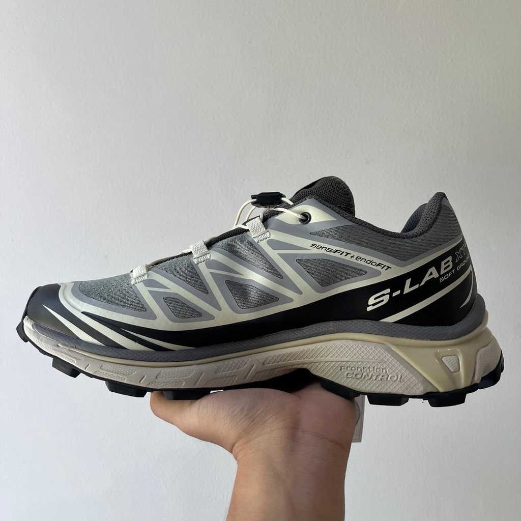 Salomon XT 6 Silver Blue Sepatu Trainer