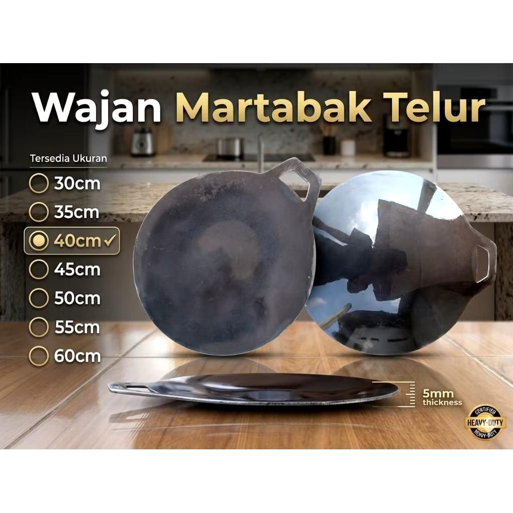 Wajan Martabak Telor Tebal 5 MM Anti Lengket