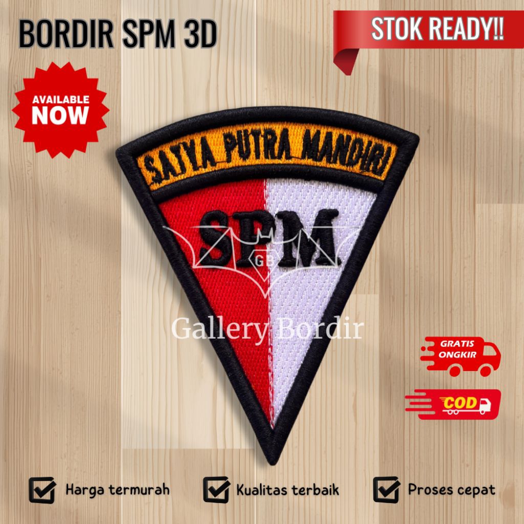 BORDIR LOGO SPM TIMBUL 3D
