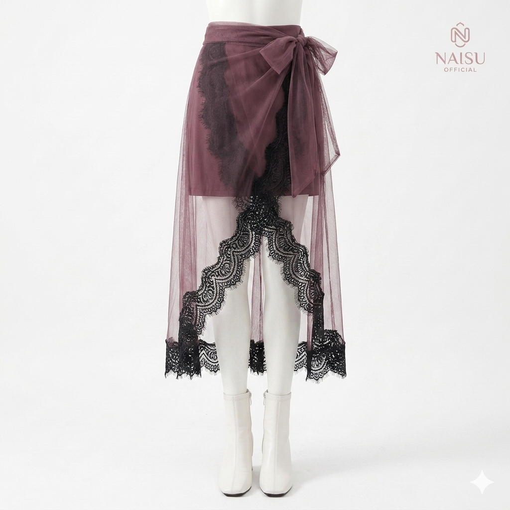 Naisu Cover skirt korean style rok ikat wanita casual  panjang 65cm