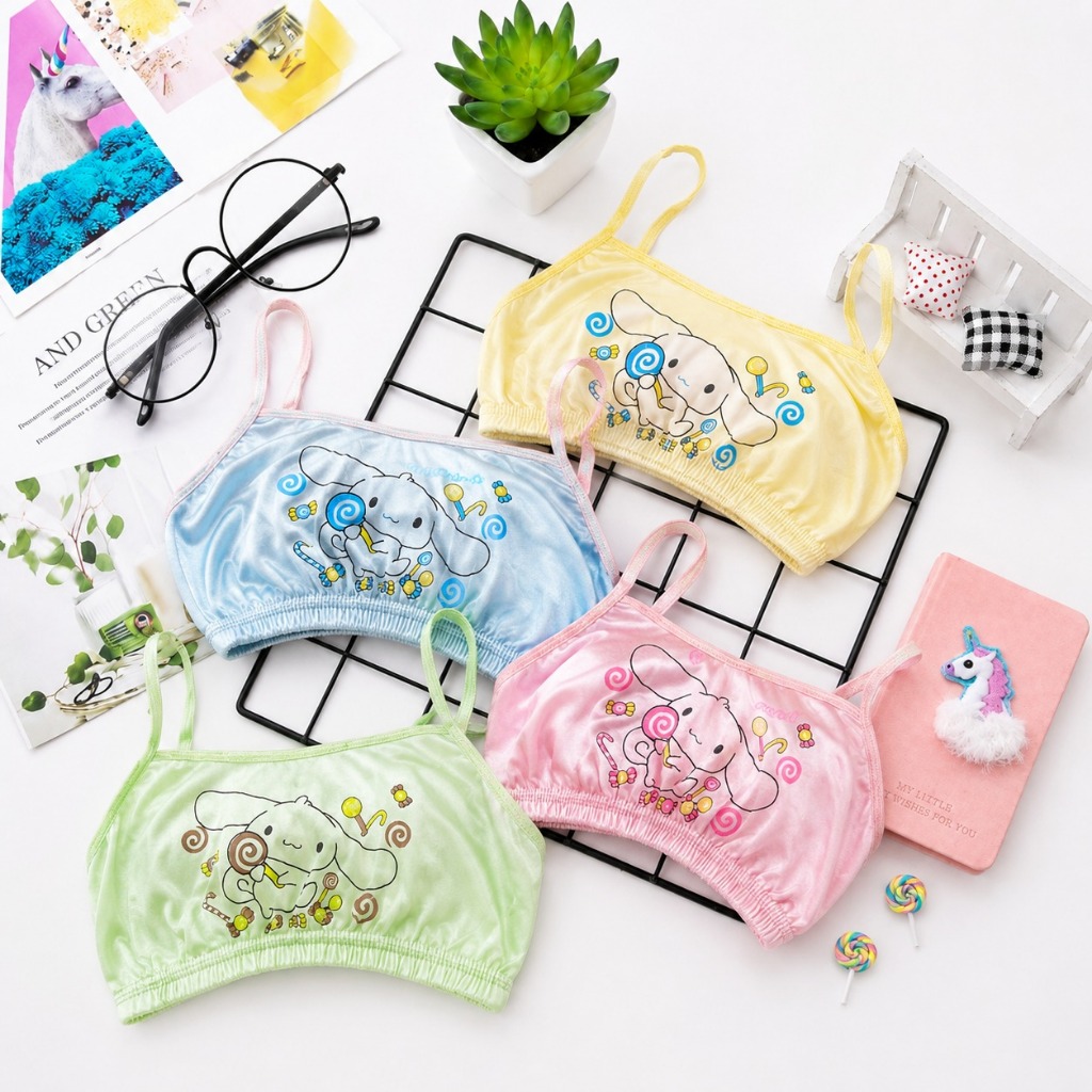 Miniset Remaja Cewek 6-14 thn Polos Ukuran S.M.L.Xl Temurah/Bra Remaja Cewek Bahan Katun Halus Tanpa