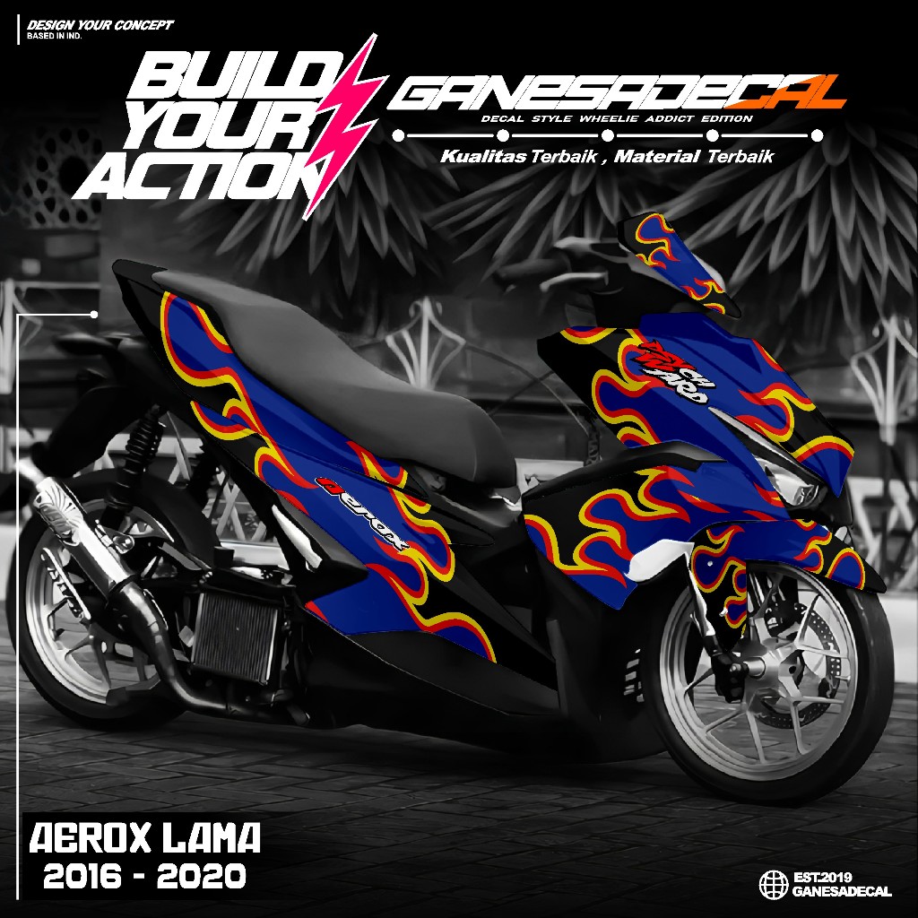 Decal Aerox Old 155 Sticker Decal Full Body 2016 2017 2018 2019 2020 Stiker Decal Aerox Old A26.6