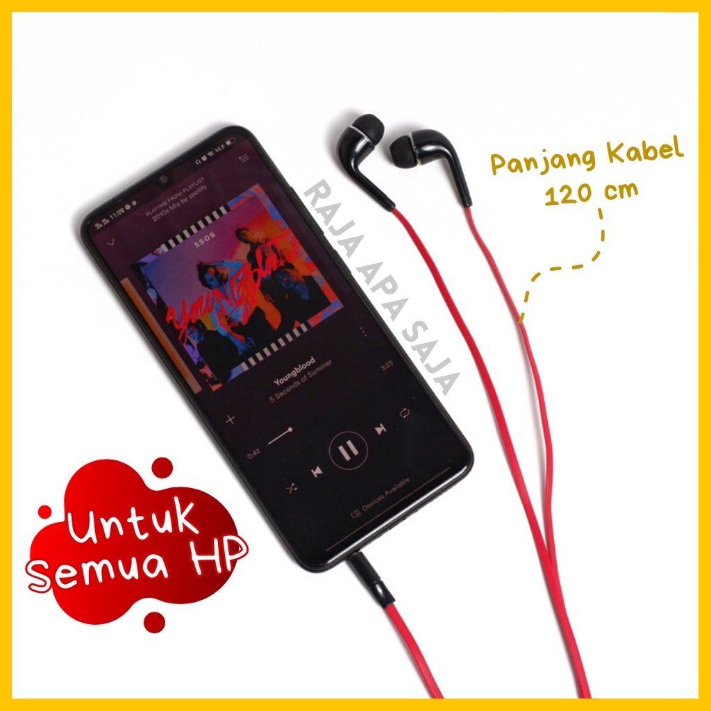 EARPHONE REXI WIRED Ei01 DYNAMIC BASS HD STEREO