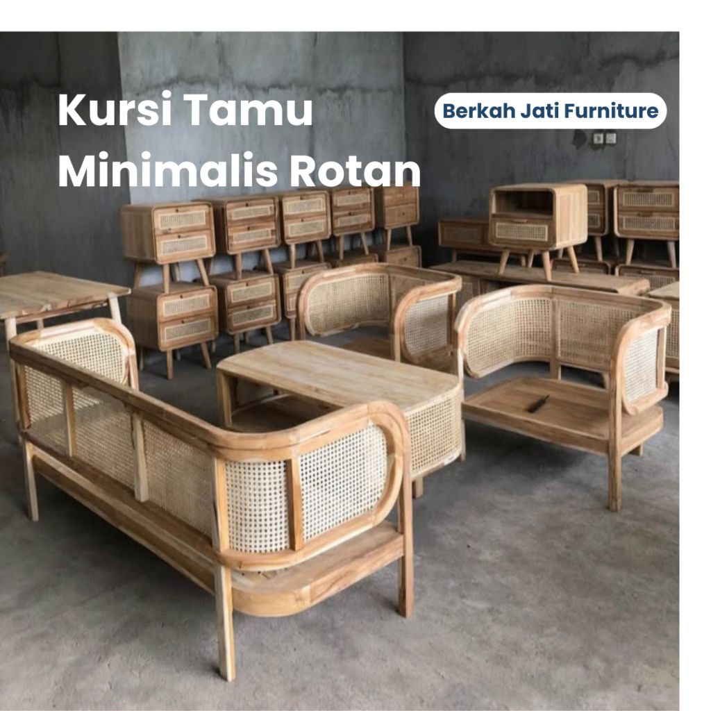 KURSI TAMU MINIMALIS ROTAN | KURSI TAMU MINIMALIS
