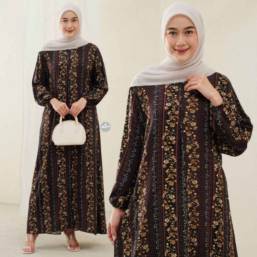 Gamis Anita Dress panjang - Gamis Rayon Premium Viscose LD 110 PB 130