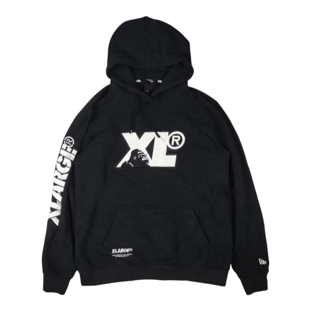 Hoodie New Era x XLarge Hitam Scnd Full Bordir Tebal (Rp.400)