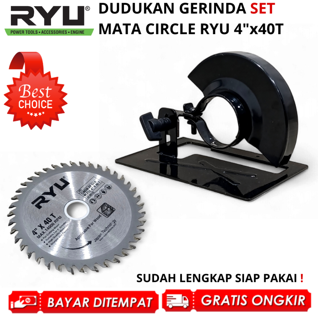 Dudukan Gerinda Tangan Stand Holder Adaptor Gurinda Jadi Circular Saw SET Mata Gergaji Circle RYU