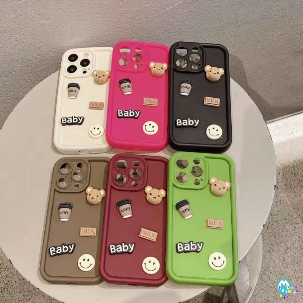 GC86 CASE SOFTCASE SILIKON 3D LUCKY BEAR HAPPY SMILE SHOCKPROOF BUMPER CASE FOR OPPO A6 A6X A6S A6T 