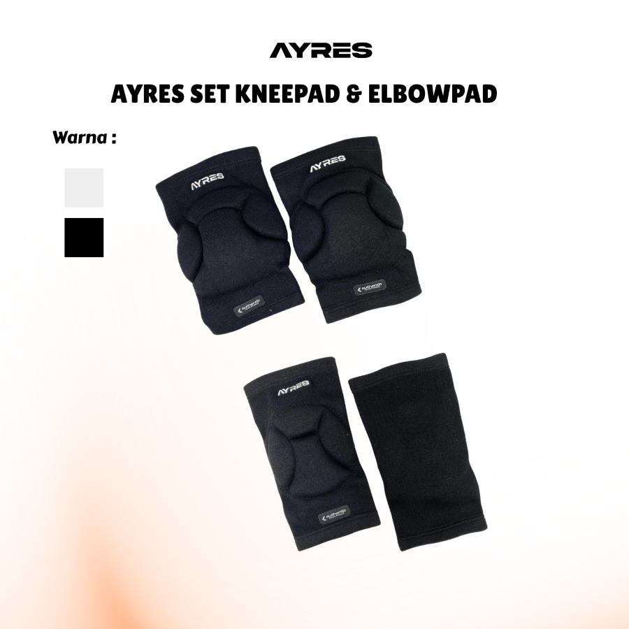 1 Set Paket Bundling Ayres Kneepad + Elbowpad | Pelindung Lutut & Pelindung Siku Sepasang Murah