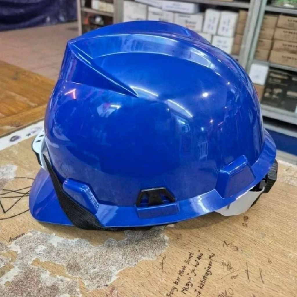 Helm Safety Proyek Berstandar SNI / Helm Kerja Proyek Biru - SNI