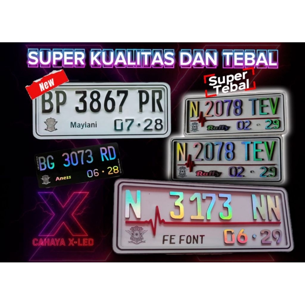 plat Variasi custom, plat motor keren
