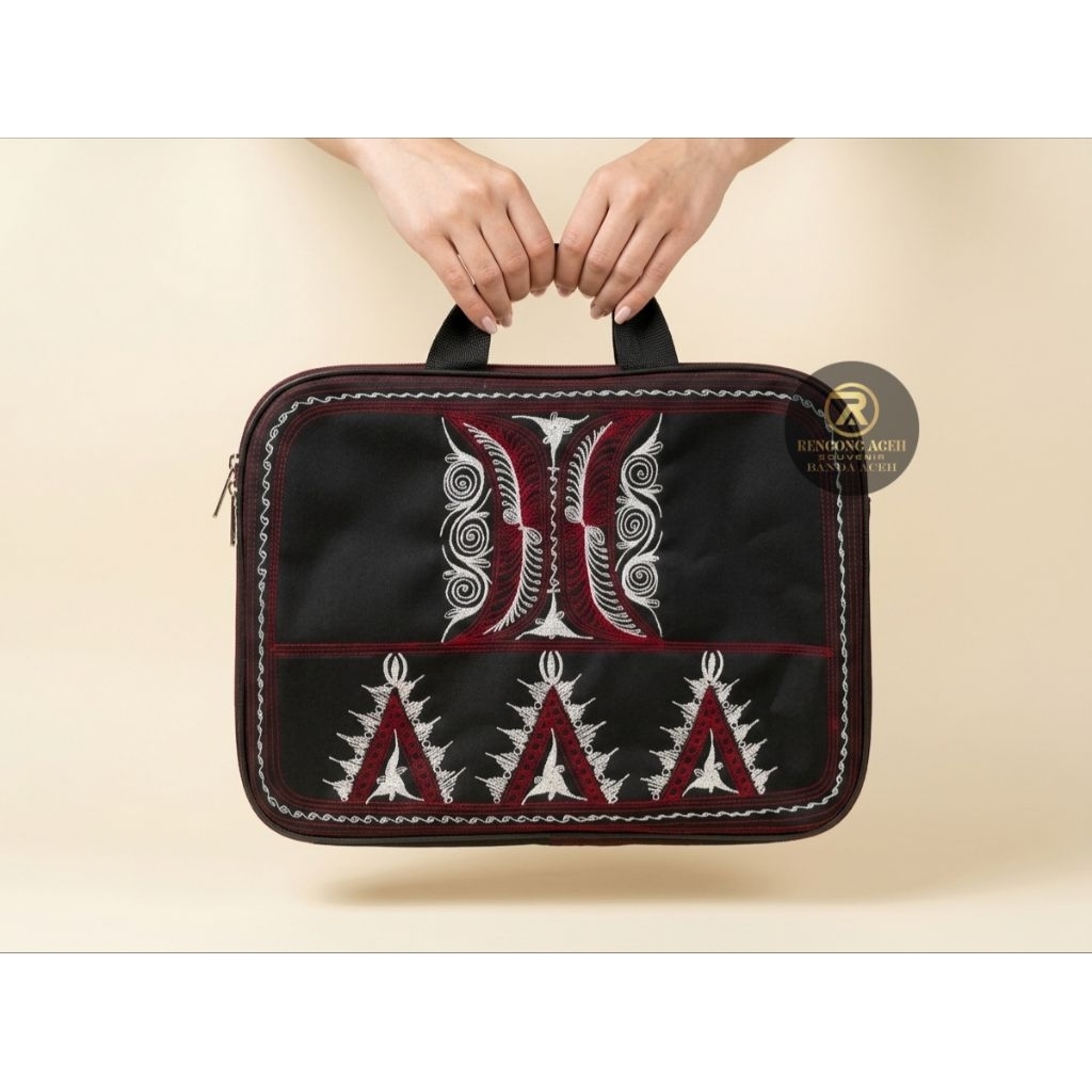 Tas Laptop Tipis Lebar Motif Modern Aceh