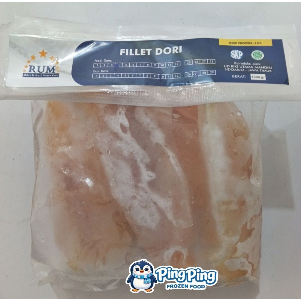 RUM Dori Fillet 1000gr 1kg Daging Ikan Fish Dori Slice Fresh Frozen Food Surabaya