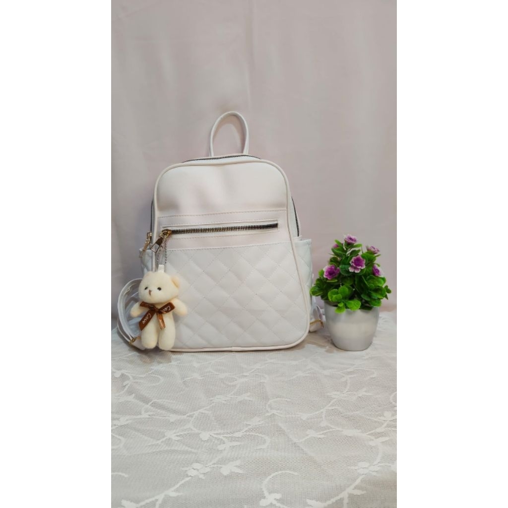 STELLA BAG Tas Ransel Wanita/Tas Gendong sekolah kulit sintetis/korea Style/ransel mini lucu free bo