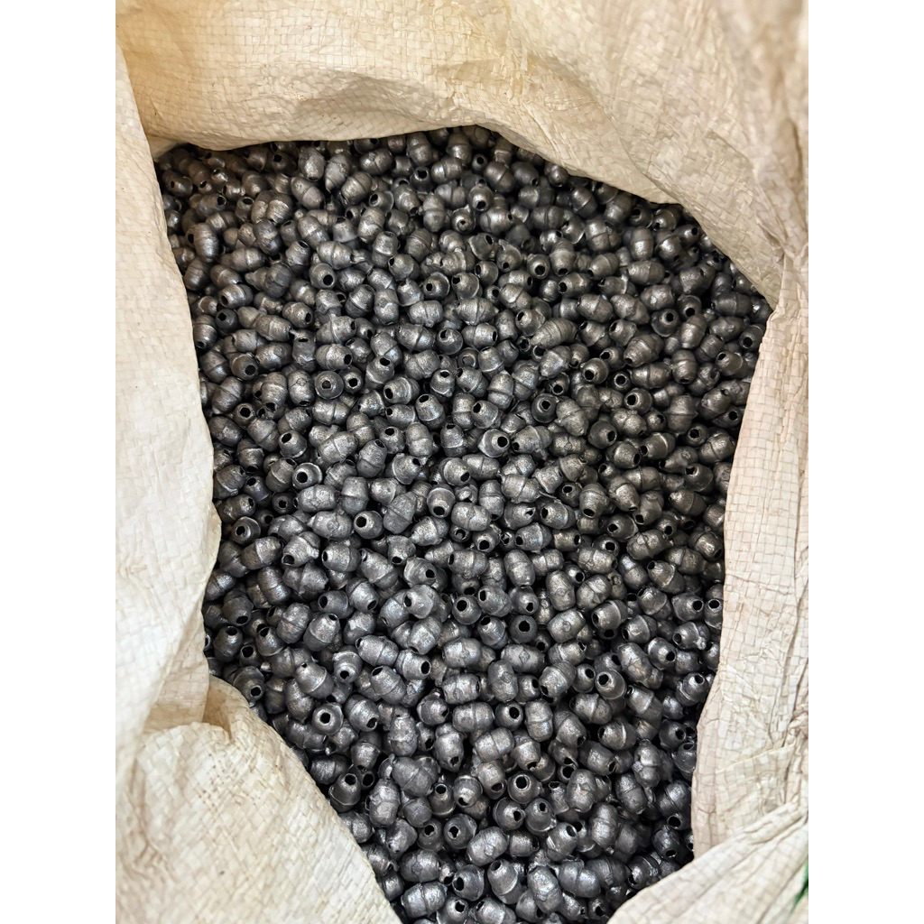 TIMAH PANCING JAGUNG NO 1-2-3-4 (TIMAH BULAT) PANCING COD 1 KILO