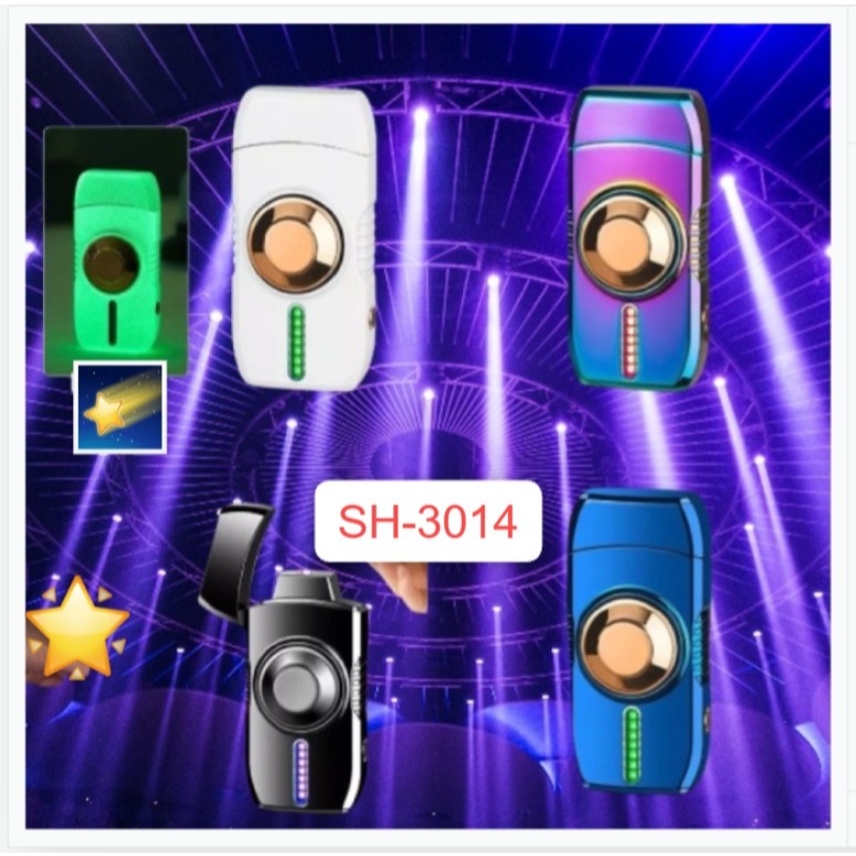 KOREK API sensor suara dan di goyang tahan angin Bisa Fidget Spinner lampu warna-warni SH-3014