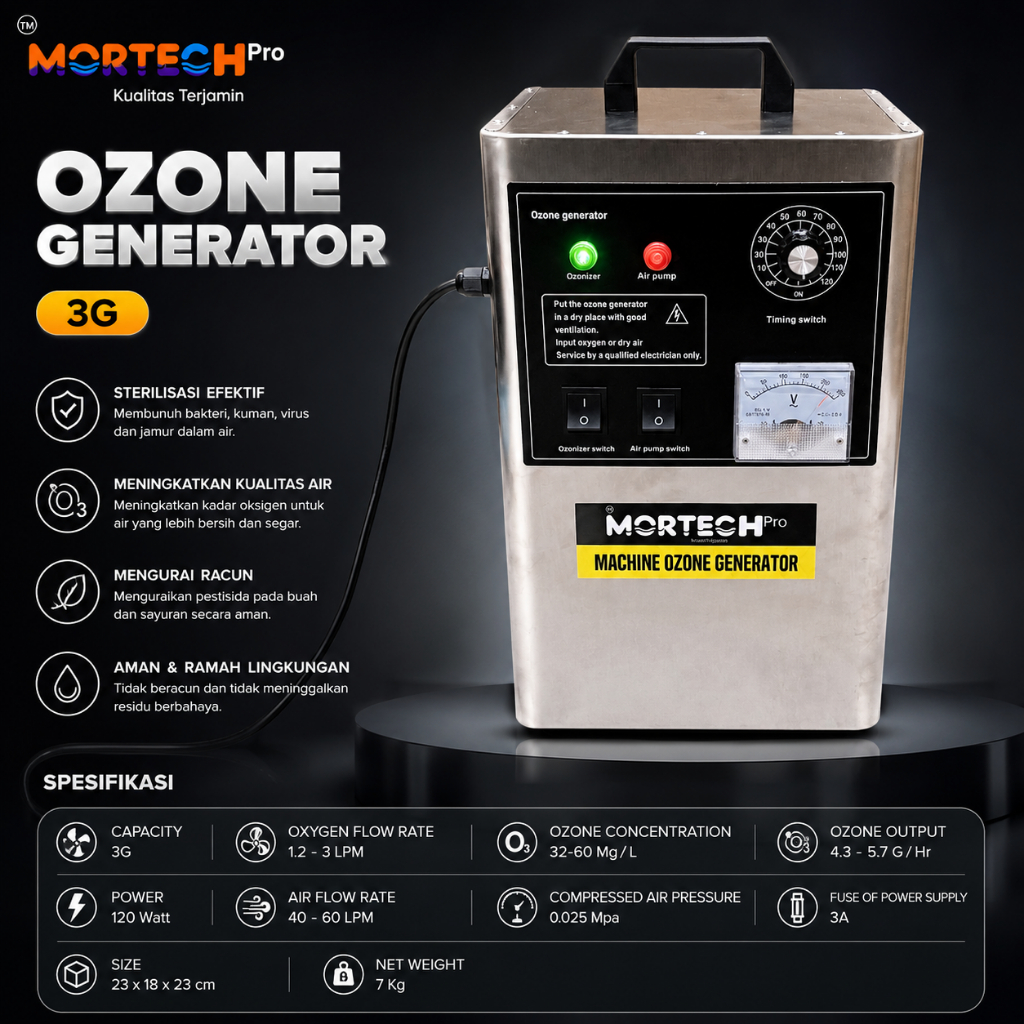 Mesin Ozone Generator 3Gram / Ozone Generator Sterilizer O3 Ozonizer