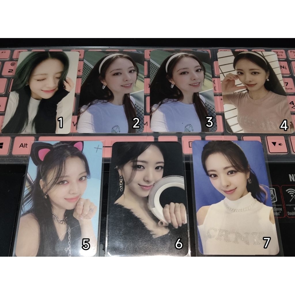 YUNA ITZY PHOTOCARD PC POCA OFFICIAL BENE CHESHIRE CIL CRAZY IN LOVE NBD NO BAD DAYS GREEN PROJECT C