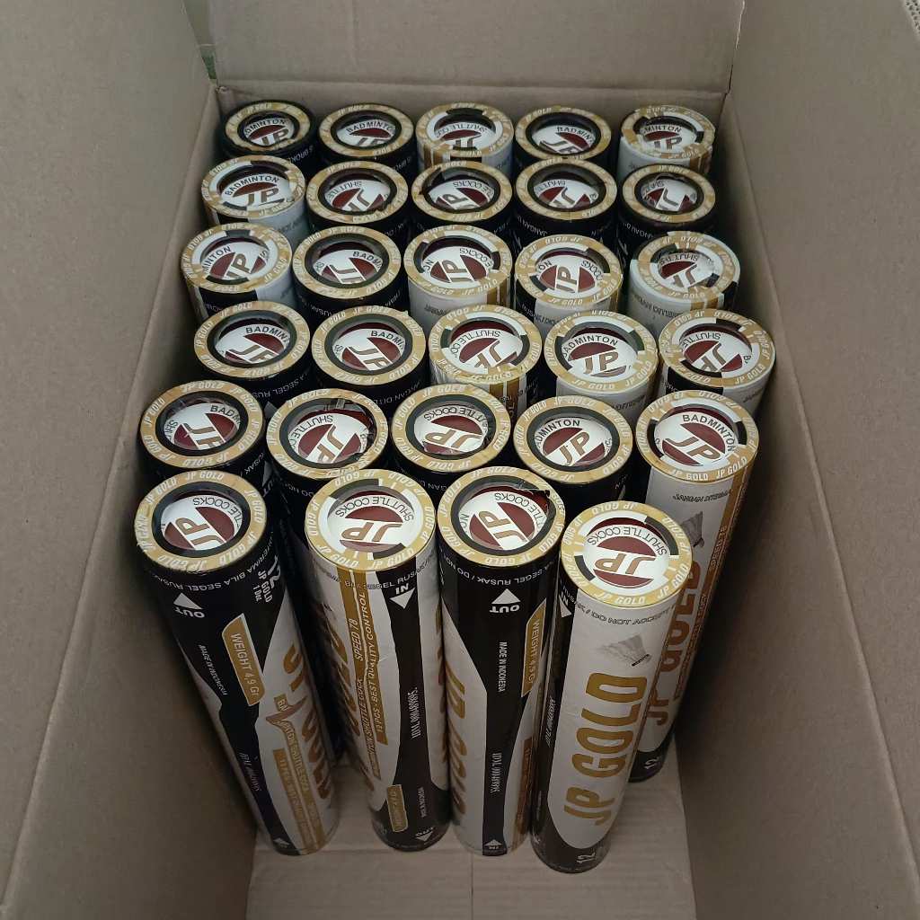 Shuttlecock Badminton JP Gold Grosir/1 Dus (Isi 50 Slop) - Kok Bulu Tangkis Original
