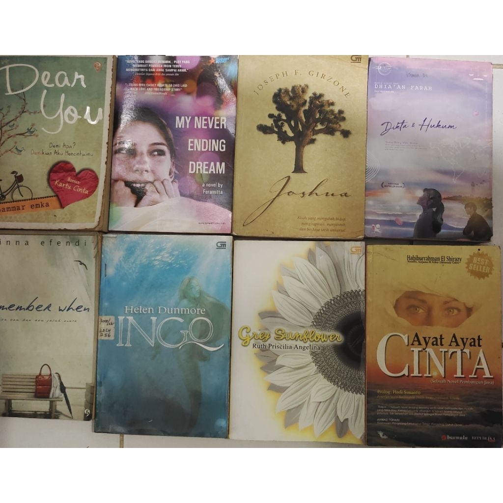 NOVEL CAMPUR JUDUL ETALASE 1 BEKAS ORIGINAL