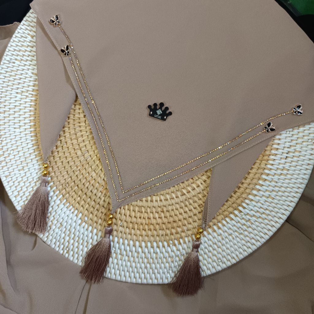 Khimar AZZURA set cadar [ By Amyra Hijab ] / Khimar segiempat syari/Khimar segiempat instan zipper