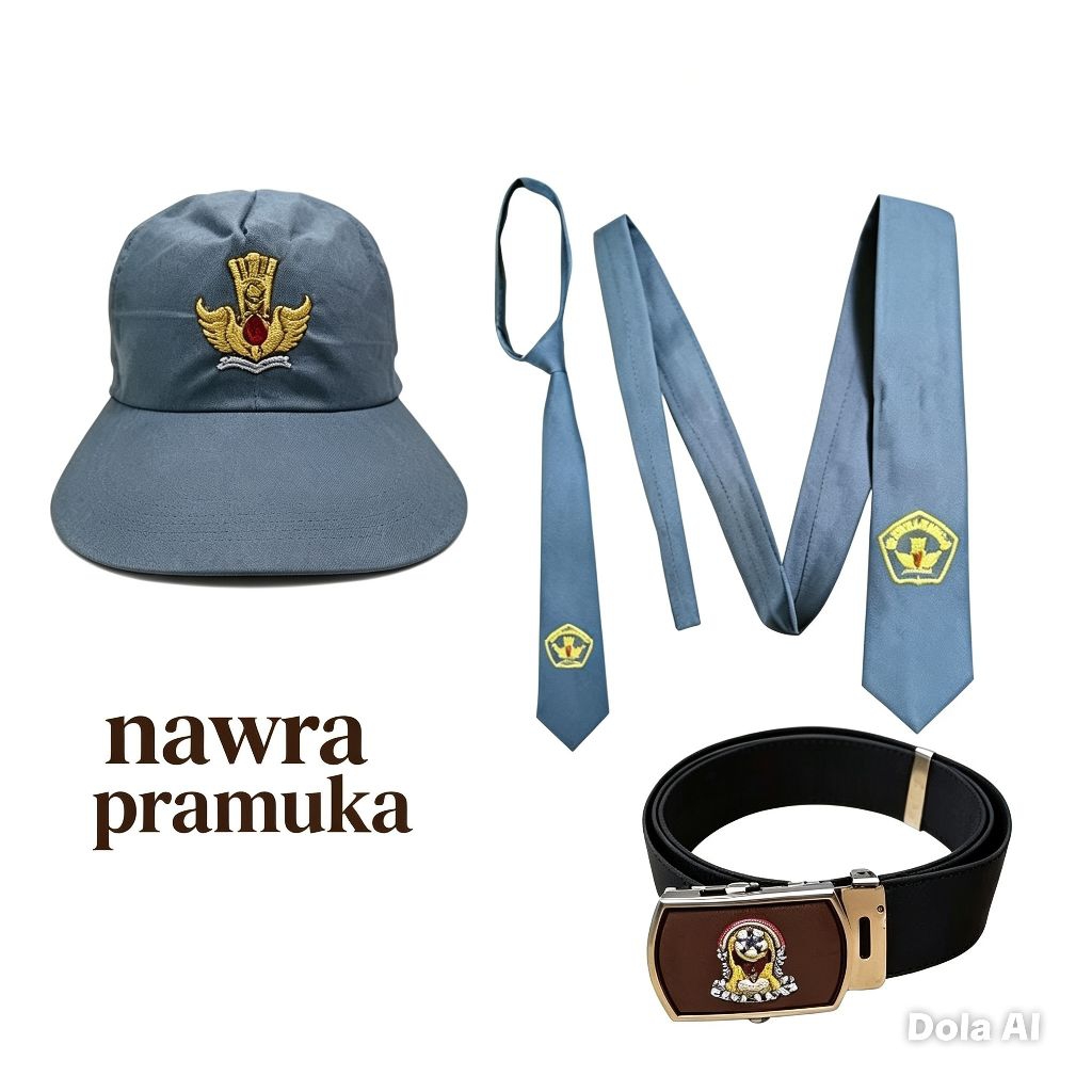 Paket dasi topi dan sabuk SMP dan SMA