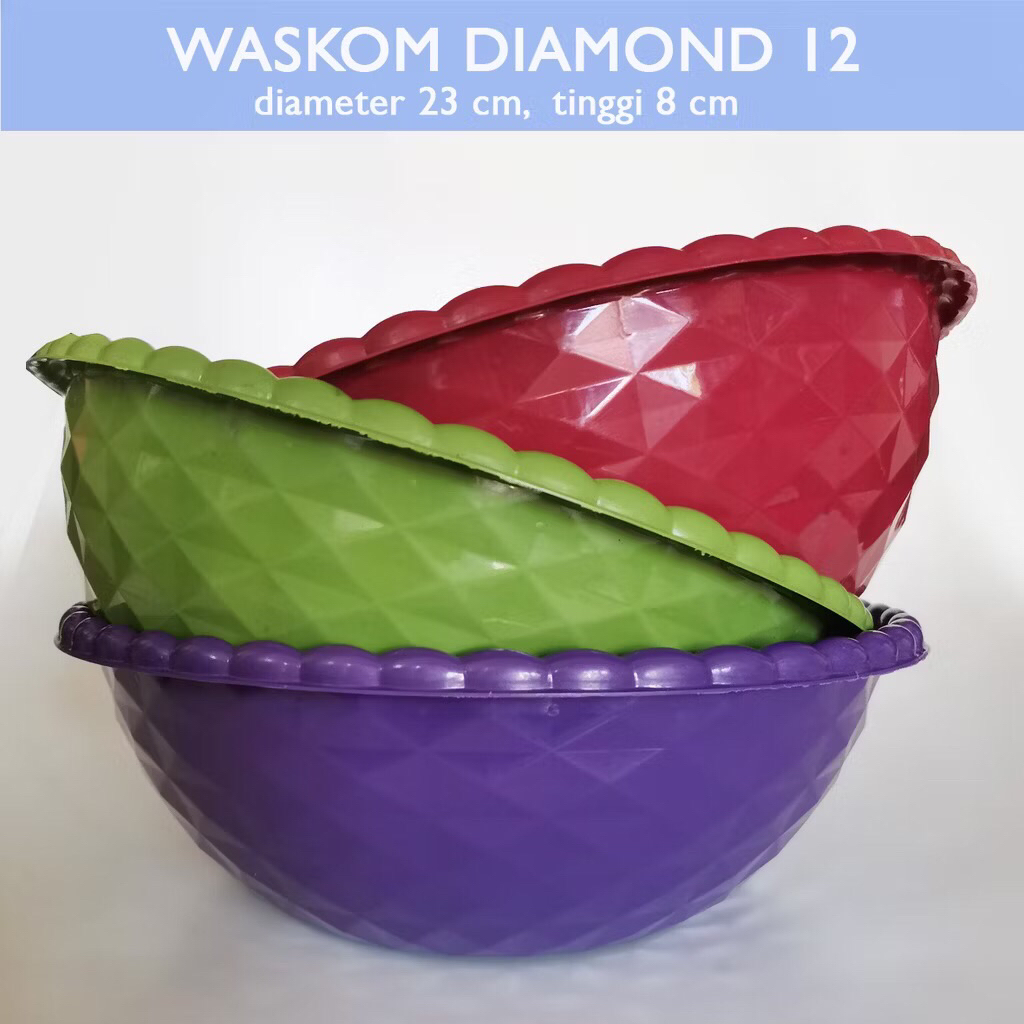 (TANGAN PERTAMA) 1 LUSIN WASKOM DIAMOND/BASKOM HAJATAN/BASKOM PLASTIK/BESEK