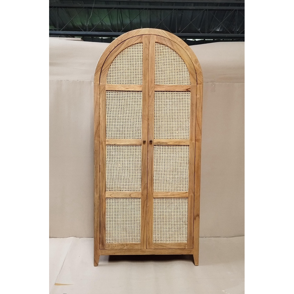 lemari rotan natural, lemari pakaian rotan,  furniture sisa export, sisa ekspor