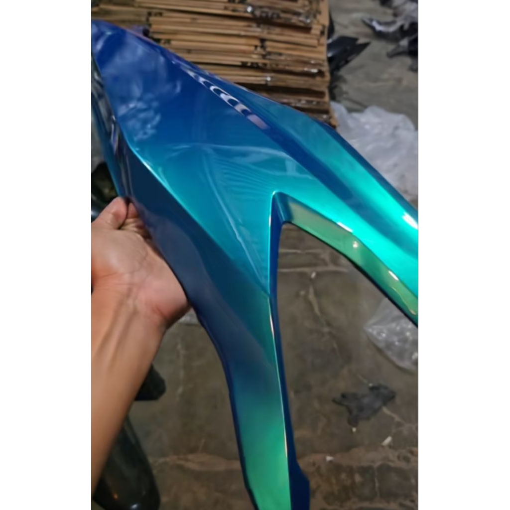 cat pu neon blue green effect | cat motor/mobil