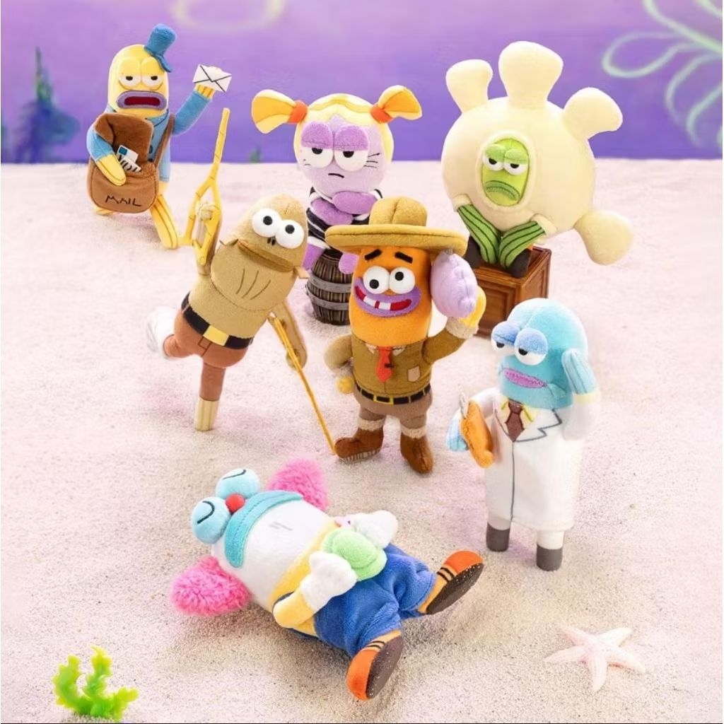 Ready INSTAN PM original Residents of bikini Bottom Whimsical Plush Doll Part2 Pendant SpongeBob bir