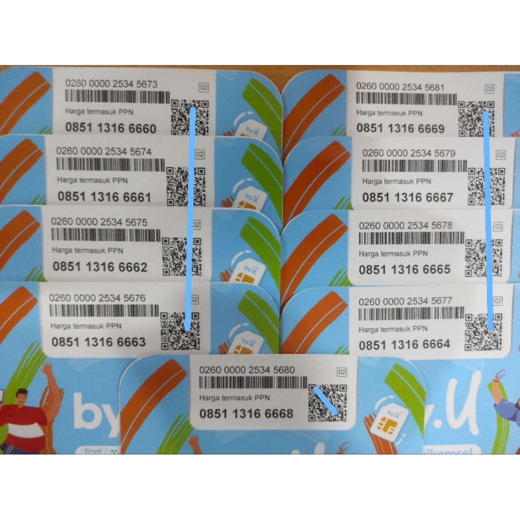 Promo Kartu Perdana Nomor Cantik Telkomsel byU 5758 abc abc 789 123 577 5757 168