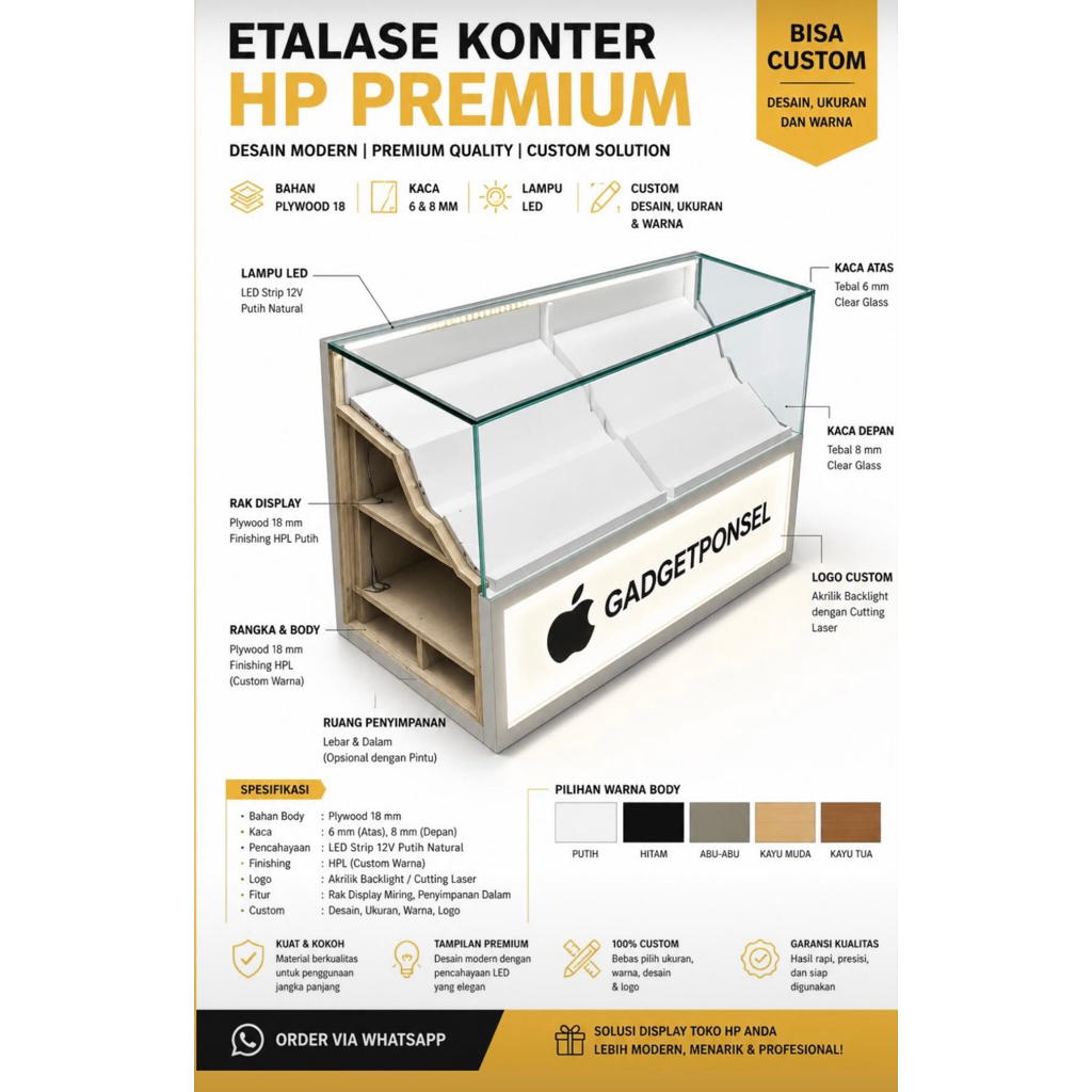 Etalase HP aksesories