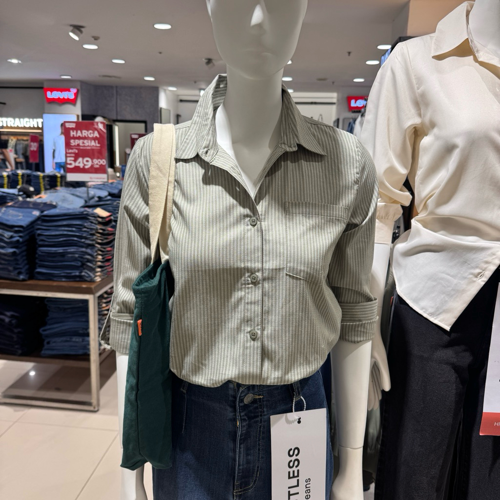 DUST - NEW Kemeja Blouse Jeans Wanita (S-XXL)