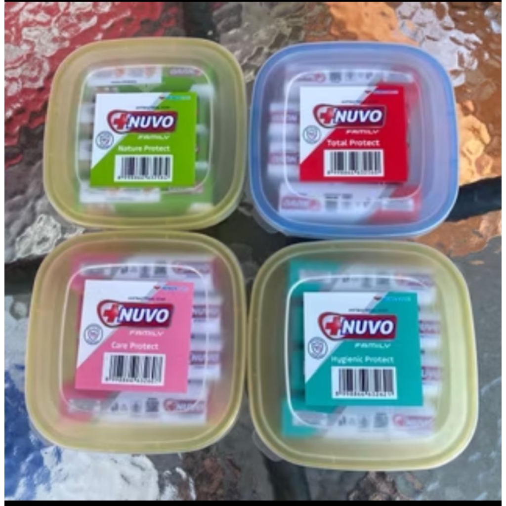 4 Pcs Sabun Mandi Batang Nuvo ungu  72g exp th 2029 bonus box